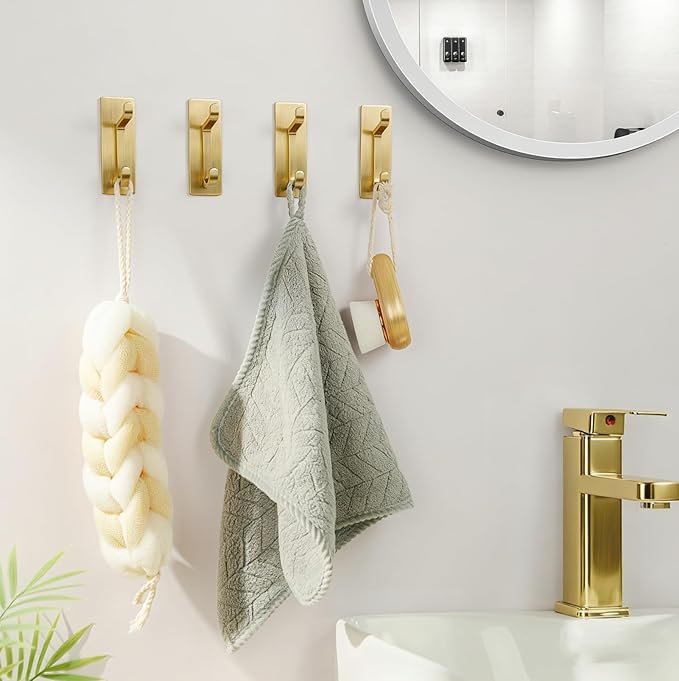 pickpiff Wall Hooks for Coat and Towel: 13LB Adhesive Door Hanger Stick on - Image 3