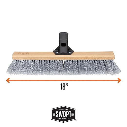 SWOPT 18” Premium Multi-Surface Push Broom Head — Indoor and Outdoor Push Broom - Image 6