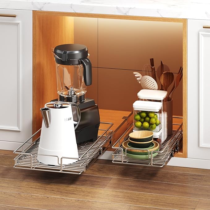 Pull Out Cabinet Organizer 22½" W x 21½" D, Heavy Duty Cabinet Pull Out Shelves - Image 6