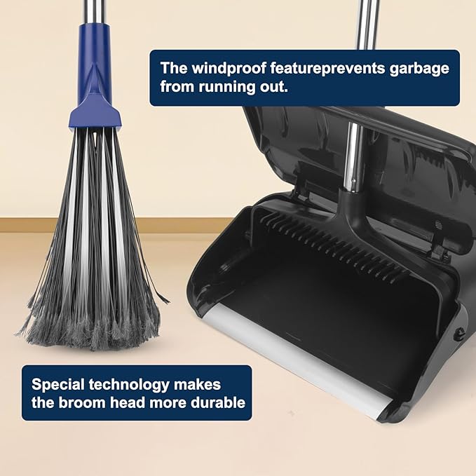 Kefanta Outdoor Heavy Duty 2 Brooms and Dustpan Set - Image 5