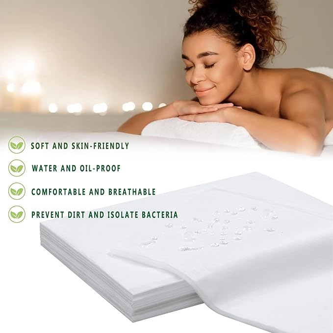 400 Pcs Disposable Bed Sheets for Massage Table 31" x 71" Massage Table Sheet - Image 3