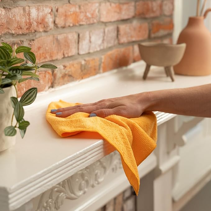S&T INC. 100 Pack Microfiber Cleaning Cloth, Bulk Towels - Image 8
