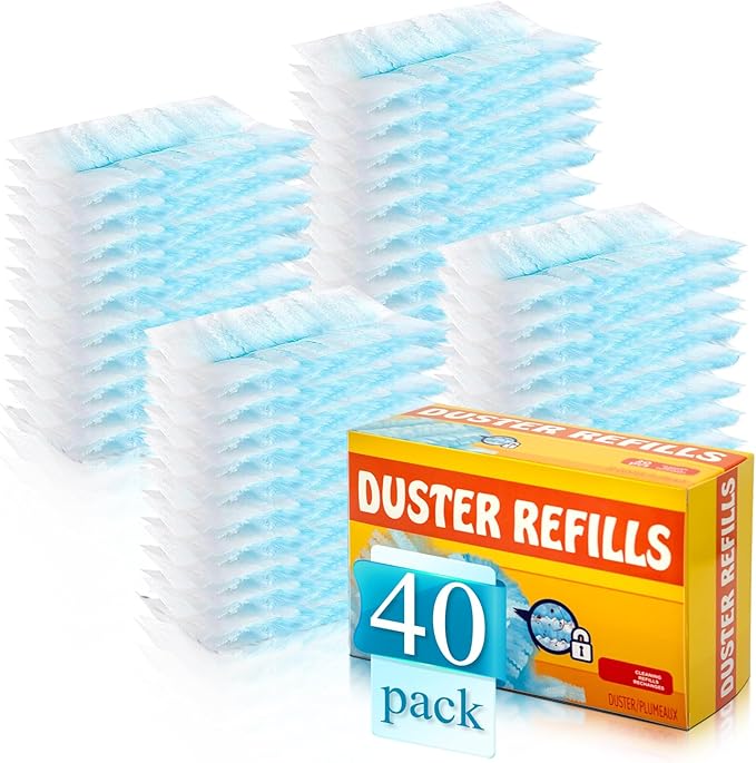 40 Count Electrostatic Duster Refills Replacement Head by Ftutom