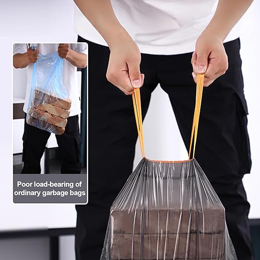 JOYBOS 4 Gallon Drawstring Garbage Bags Wastebasket Bin Liners - Image 4