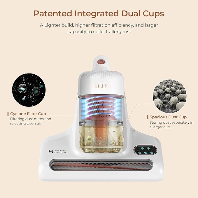 JIGOO J200 Improve Sleep Mattress Vacuum Cleaner Uv Sanitizing, Deep Cleaning - Image 5