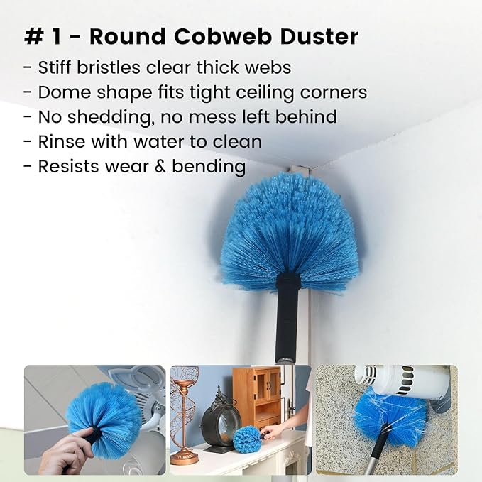 Ceiling Fan Duster Kit – 5-in-1 Bendable & Dual-Sided Heads – Washable Dusters - Image 3