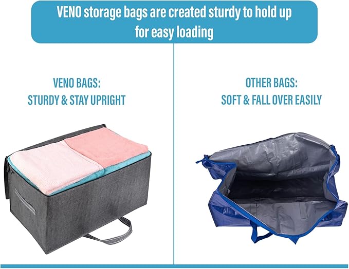VENO 6 Pack Moving and Storage Bags, Heavy Duty, Alternative to Moving Boxes - Image 5