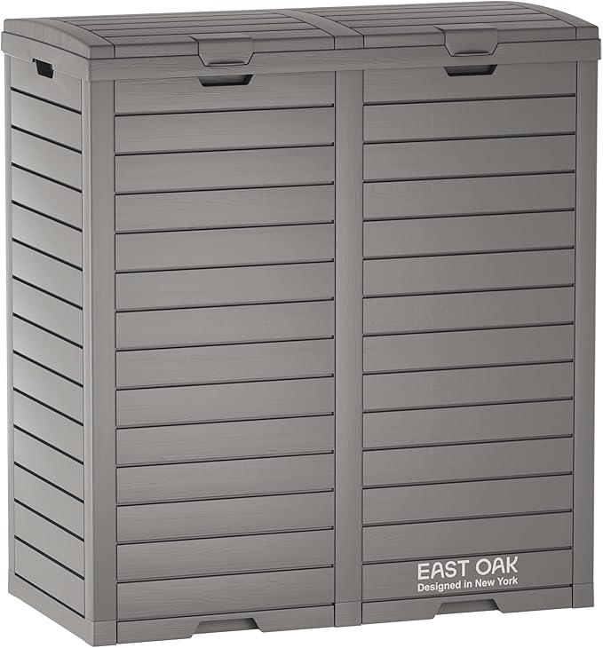 EAST OAK 76 Gallon Outdoor Trash Can | Waterproof Resin Garbage Can by EASTOAK
