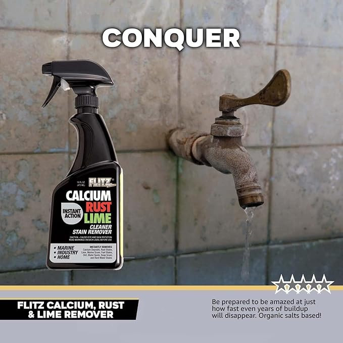 Flitz Calcium, & Lime Remover - 16oz Bottle of USA-Made Limescale Remover - Image 3