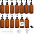 12 Pack Amber Glass Bottles 8oz by TBWIND