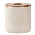 Natural Travertine Textures Beige Mini Trash Can by Polytree