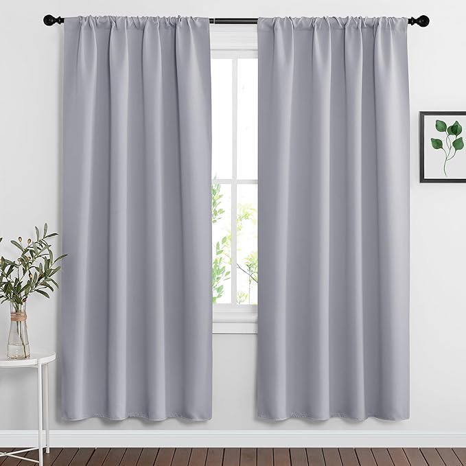 RYB HOME Curtains for Bedroom 72 inches Long, W 34 x L 72, 2 Panels by RYBHOME