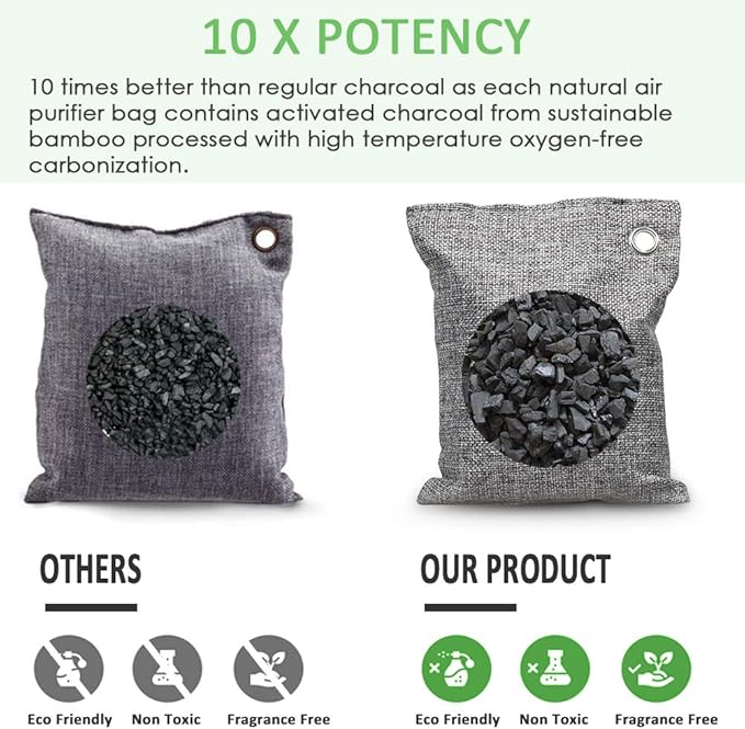 NIYIKOW Charcoal Bags Odor Absorber, Nature Fresh Bamboo Charcoal Air Purifying - Image 4