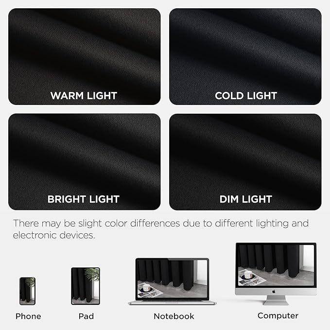 Joydeco Blackout Door Curtain for Doorway Privacy 108 Inches Long, Grommet - Image 8