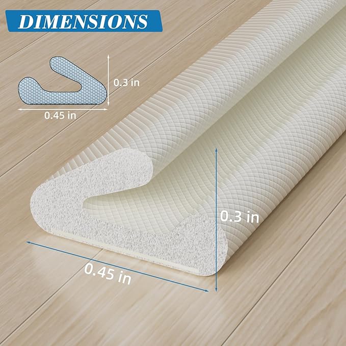 V-Shaped Weather Stripping Door Seal, 52.5FT Draft Stopper - Image 6