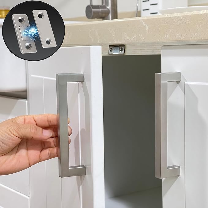 Cabinet Magnetic Catch, 6 Pack Ultra Thin Magnetic Cabinet Door Catch, Adhesive - Image 7