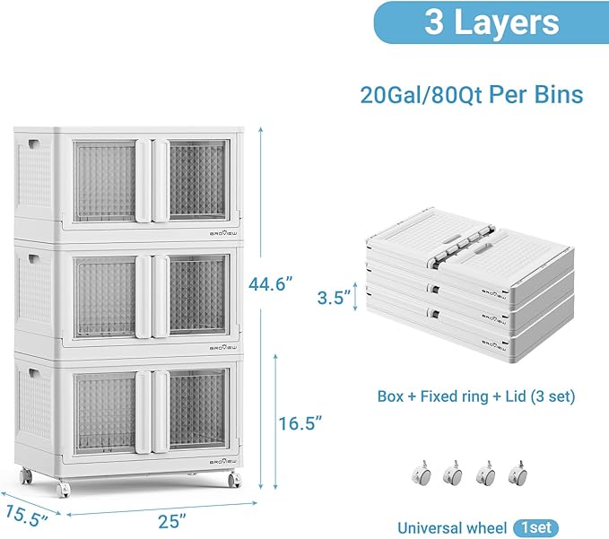 BROVIEW 300 Qt Stackable Storage Bins - Image 2