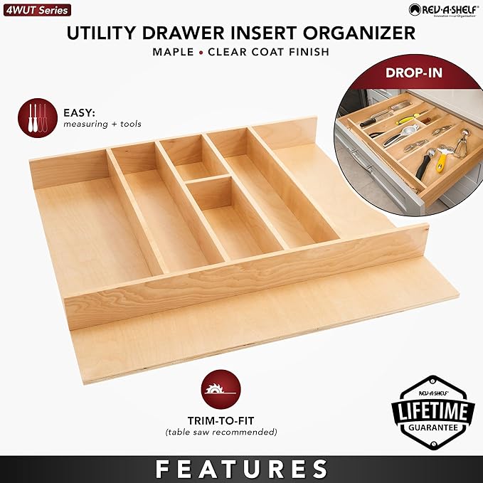 Rev-A-Shelf Trim-to-Fit Silverware Drawer Organizer - Image 3