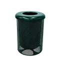 COATEDOUTDOORFURNITURE RFT-P-DGRN Heavy Duty Round Trash Receptacle by CoatedOutdoorFurniture