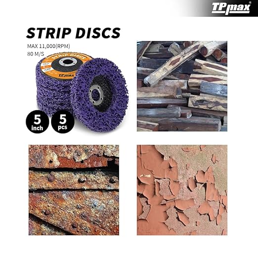 5" x7/8'' Stripping Discs Rust Remover Wheel Remove Paint and Oxidation Poly - Image 3