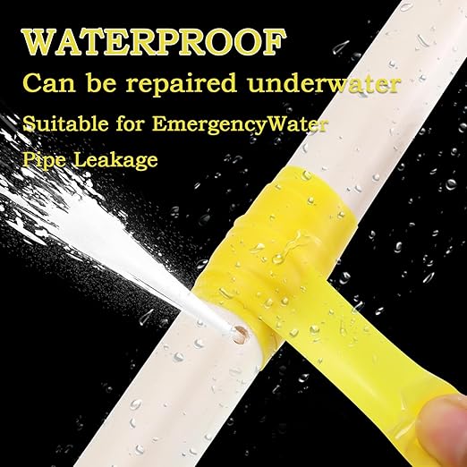 Self Fusing Silicone Tape 1 in x 5' Yellow Waterproof Rubber Leak Proof Sealing - Image 4