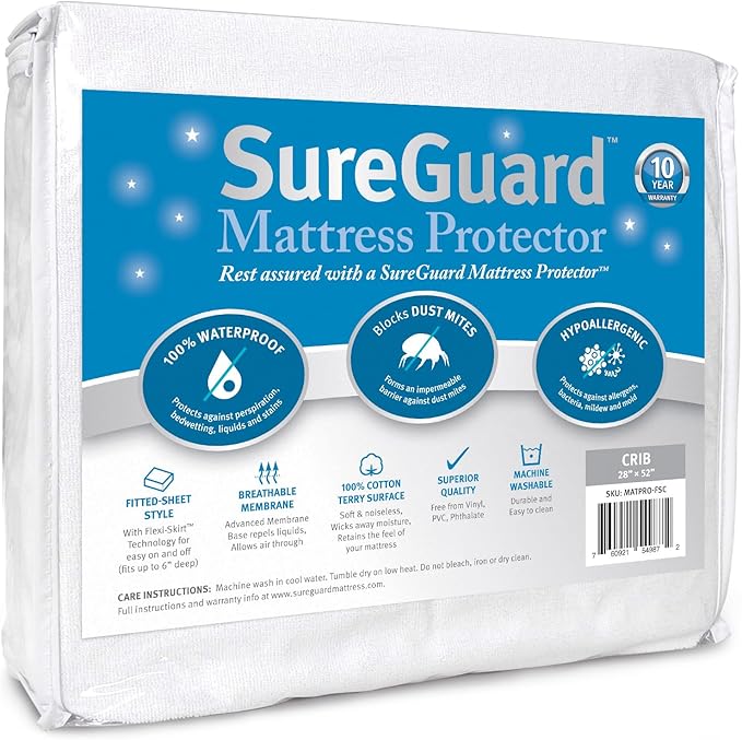 SureGuard Crib Size Mattress Protector by SureGuardMattressProtectors