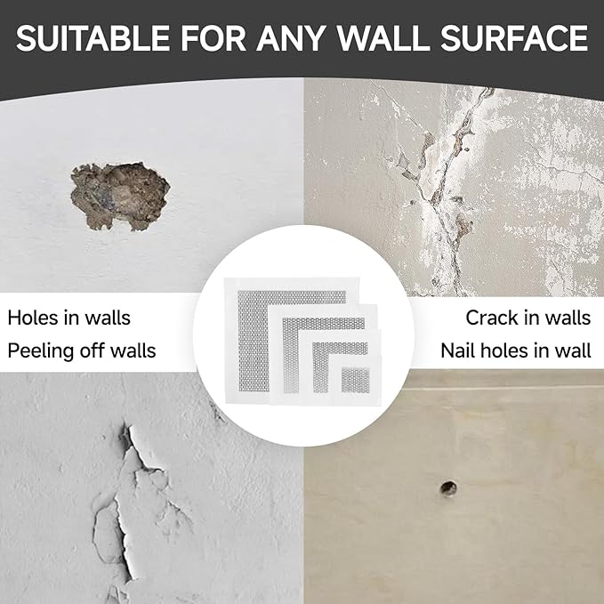 19 PCS Wall Repair Patch Kit, Aluminum Drywall Repair Patch Kit - Image 6