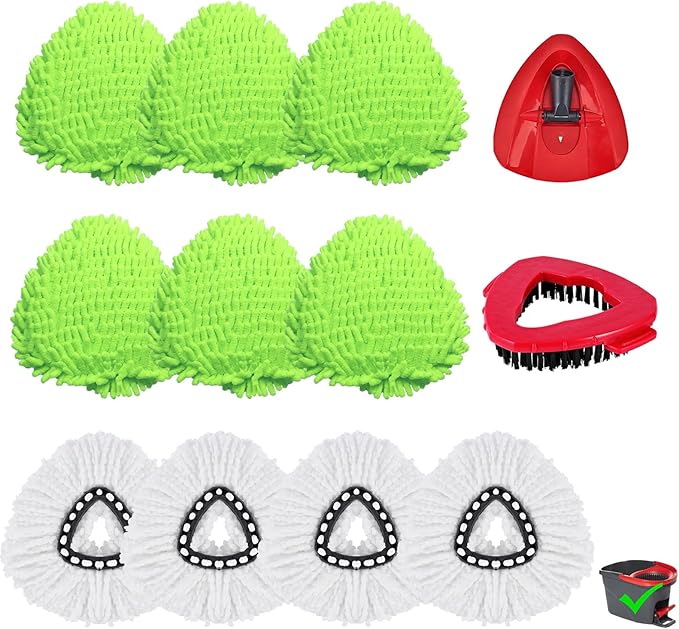 12 Pack Mop Replacement Heads for O-Ceda Mop Replace Head EasyWrin Spin Mop by Unknown