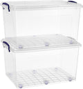 Superio Storage Bins with Lids, Stackable Totes, BPA Free, Odor Free, Organizer by Superio