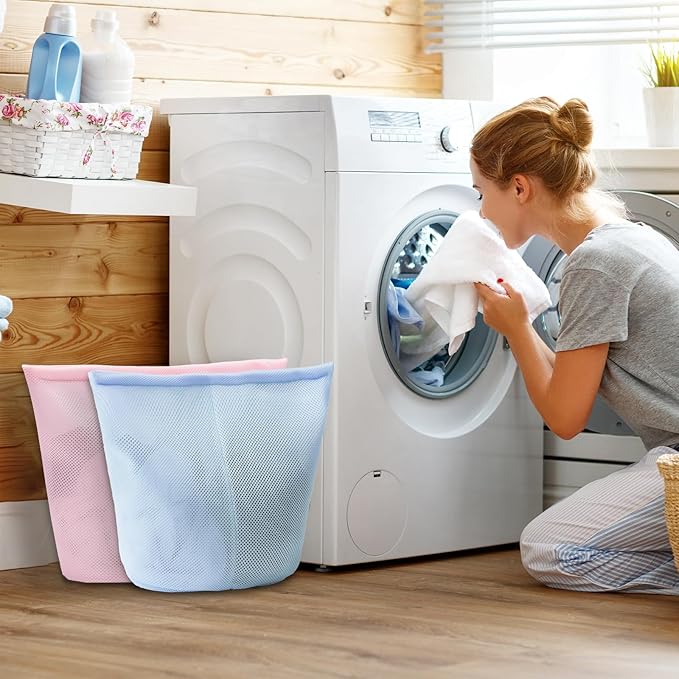 2 Pcs laundry bag with handles mesh laundry bags washing machine laundry totes - Image 8