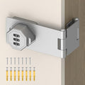 90 Degree 3-Digit Combination Cabinet Lock, Zinc Alloy Keyless Folding Hasp by BiceNoning