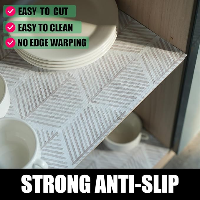Shelf Liners for Kitchen Cabinets, 16IN x 20FT Non Adhesive and Strong Non-Slip - Image 2