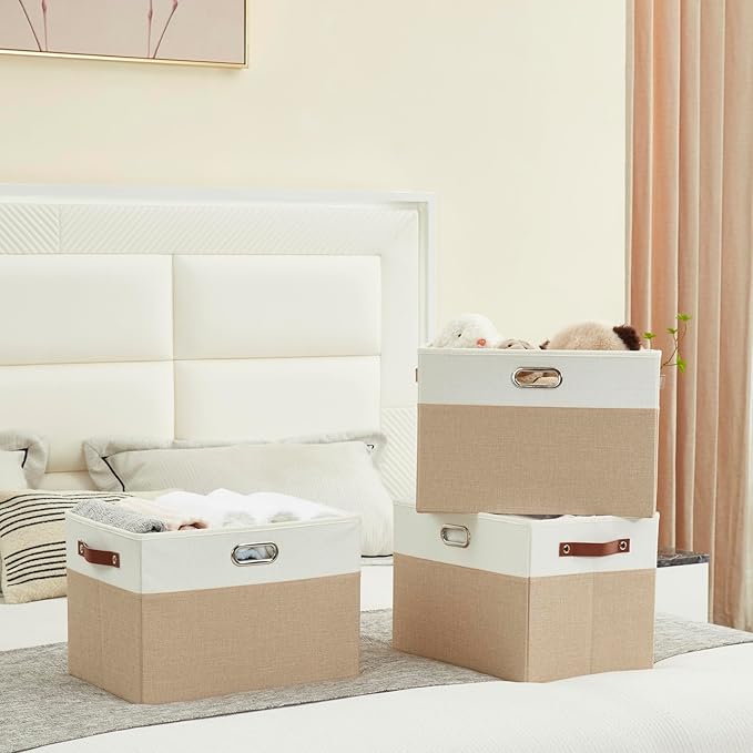 Large Collapsible Fabric Storage Bins - Image 7