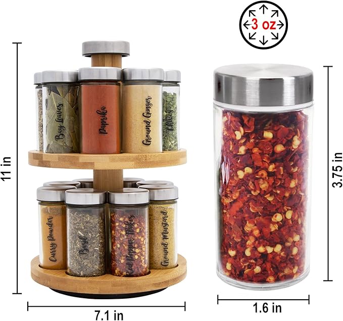 Orii 16 Jar Spice Rack with Spices Included - Image 6