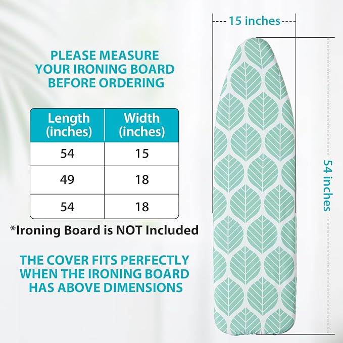 Ironing Board Cover and Pad, Standard Size 15 x 54, Thick Padding - Image 5