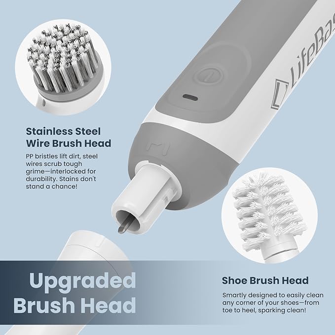 LifeBasis Rechargeable Power Scrubber, Cordless Electric Cleaning Brush - Image 4