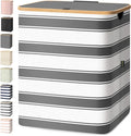 BALEINE Laundry Hamper with Lid, Tall Laundry Baskets with Bamboo Pull Handles by BALEINE