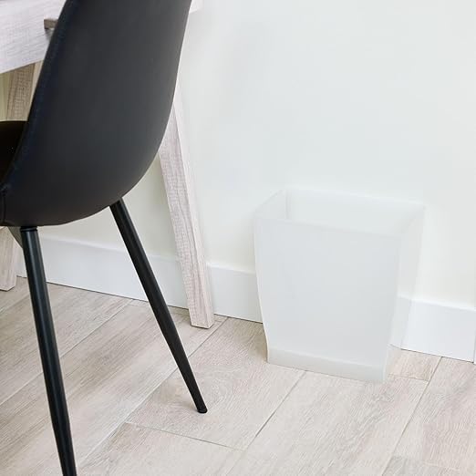 iDesign Small Rectangular Bathroom Trash Set of 2 Waste Can - Image 5