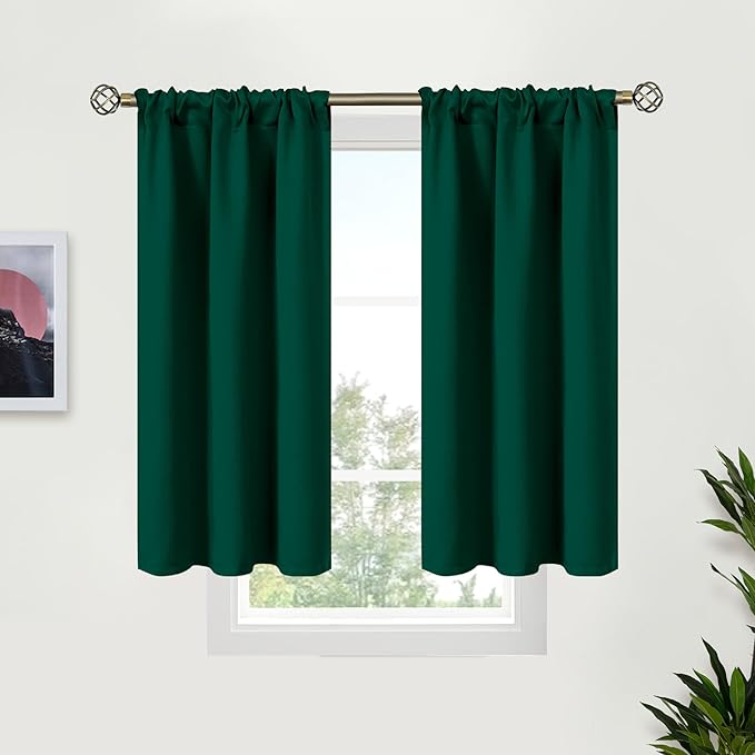 BGment Emerald Green Blackout Curtains 45 Inch Length by BGment