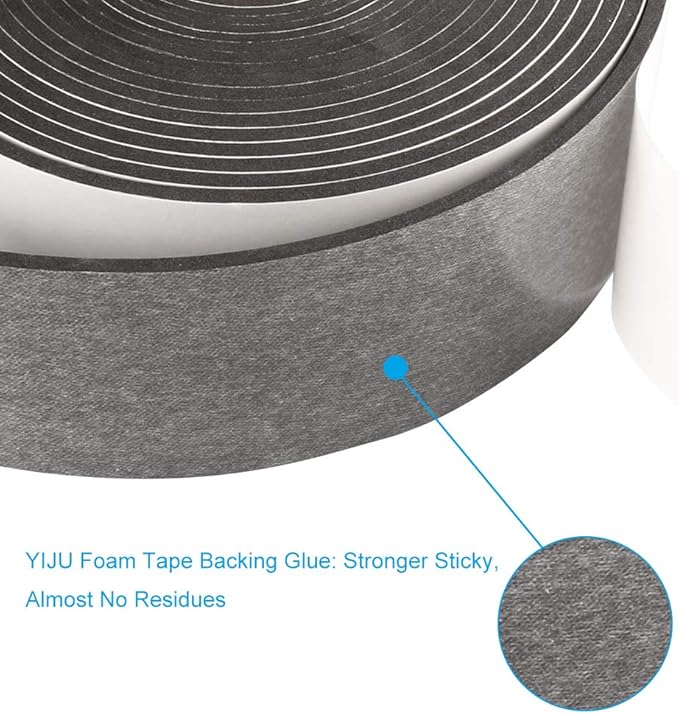 High Density Foam Tape, 2 Inch Wide x 1/8 Inch Thick Door Insulation Tape - Image 2