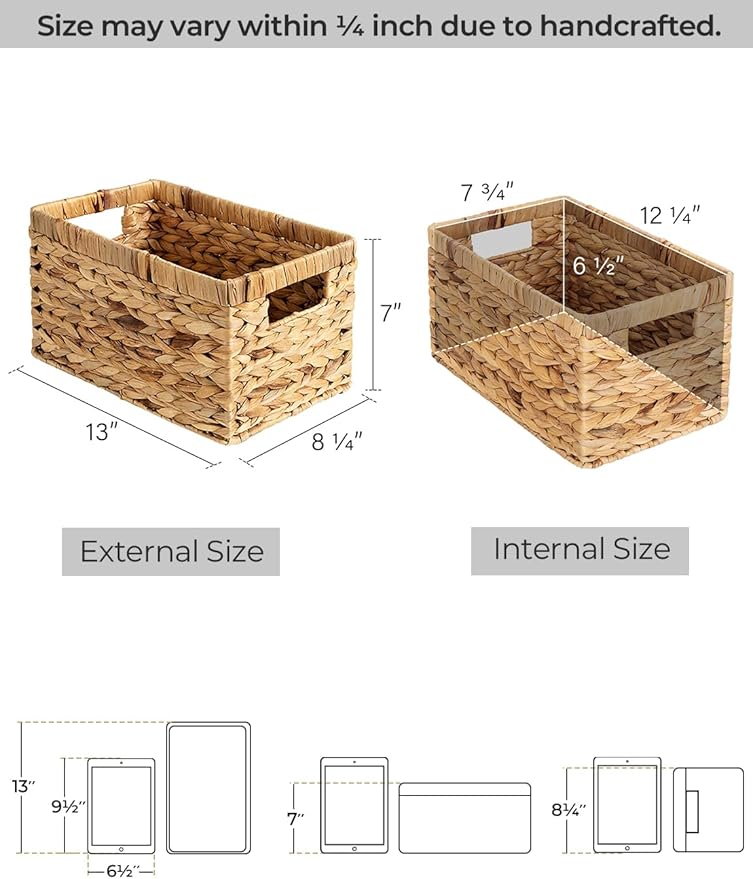 StorageWorks Wicker Basket, Baskets - Image 3