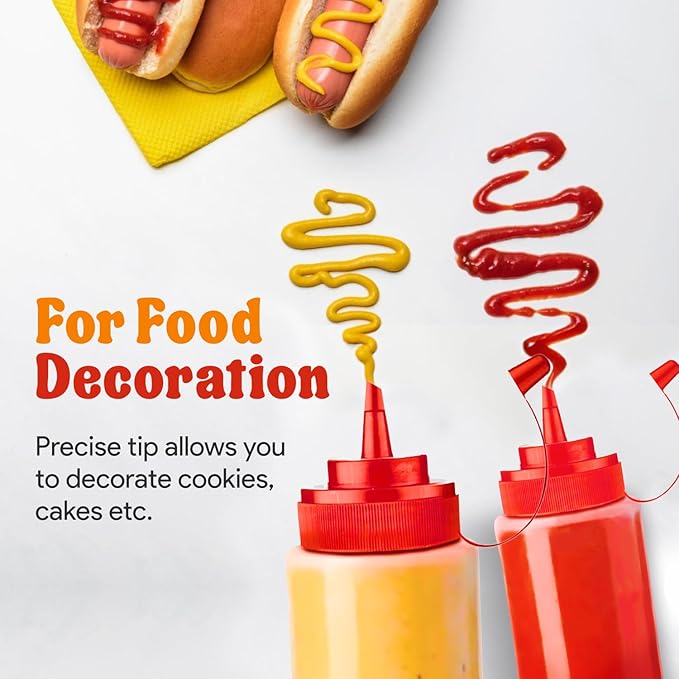 Norcalway 24 oz Condiment Squeeze Bottles - Image 5