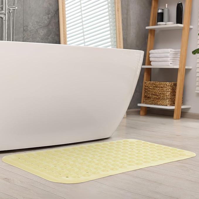 Dunzy 6 Pcs Non Slip Bath Mats 27.6x14.2 Inches TPE Bathtub Mats - Image 5