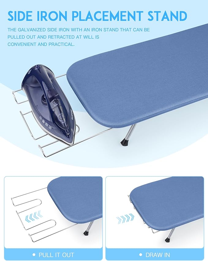 BiJun Small Ironing Board, Foldable Table Top Ompact Portable Mini Ironing - Image 5