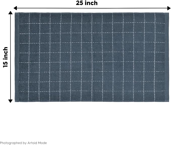 Artoid Mode Checkered Designed Cotton Beige Grey Terry Kitchen Dish Towels - Image 7