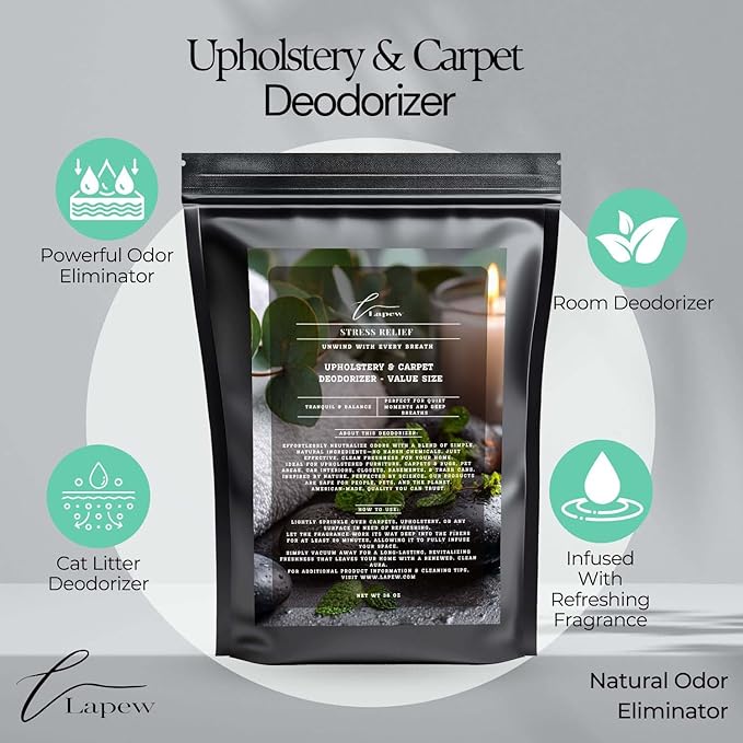 Stress Relief Carpet Freshener Powder Refill 36 oz | Powerful Odor Eliminator - Image 3