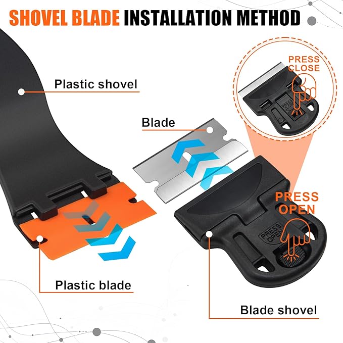 6 Pack Razor Blade Scraper Tool, Razor Scraper, Paint Scraper - Image 4
