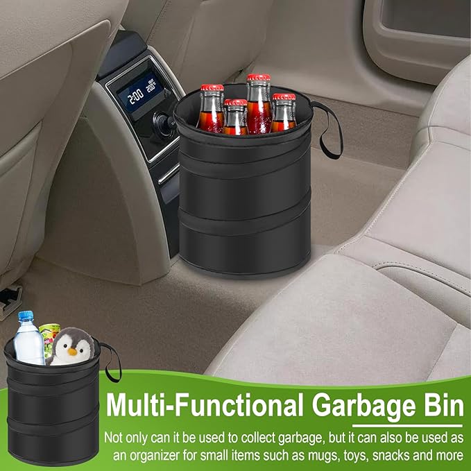 2 PCS Car Trash Can, Collapsible Pop-up Car Garbages Can, Portable Garbage Bin - Image 5