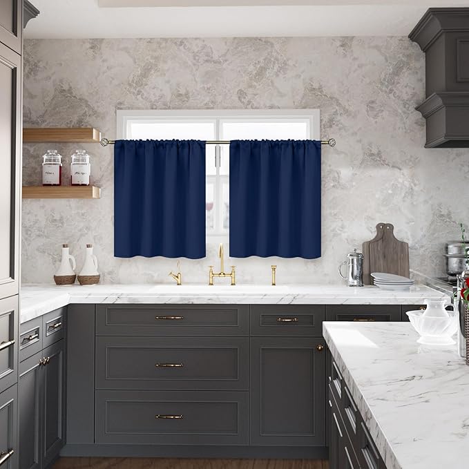 BGment Small Blackout Curtains 30 Inches Length 2 Panels - Image 2