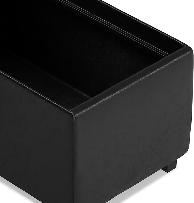 SIMPLIHOME Avalon 42 inch Wide Contemporary Rectangle Storage Ottoman in - Image 10